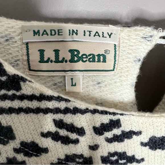 L.L. Bean made in Italy fair Isle wool sweater size large - Picture 9 of 9